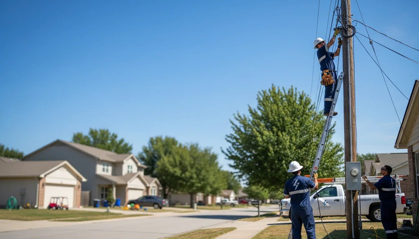 Residential electrician providing installation services in Fortuna, ND